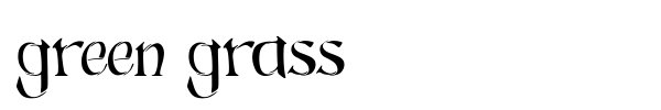 Green Grass font preview